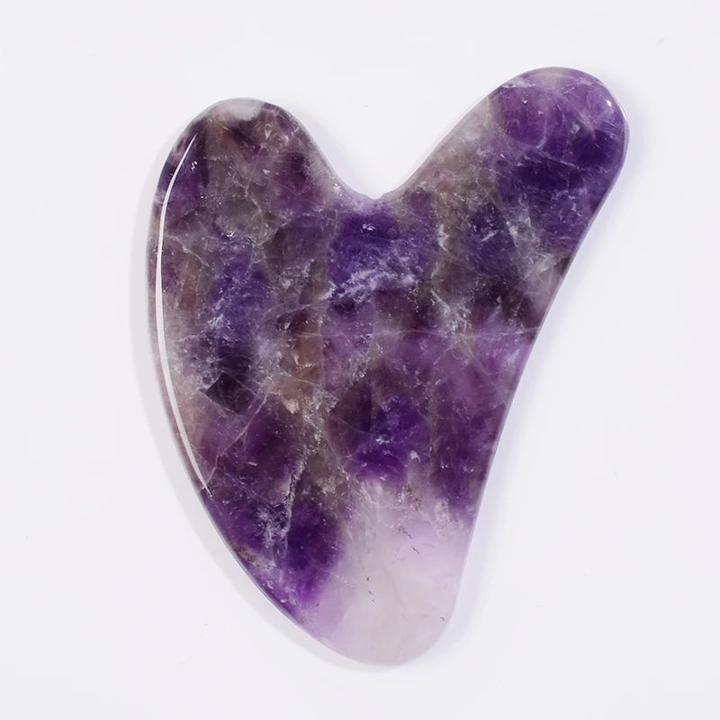 Amethyst Roller & Gua Sha Set — Facial Wellness Ritual, handcrafted finish
