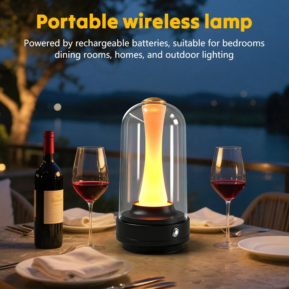 Touch-Sensitive Table Lamp — Dimmable Candle Glow, alternate angle