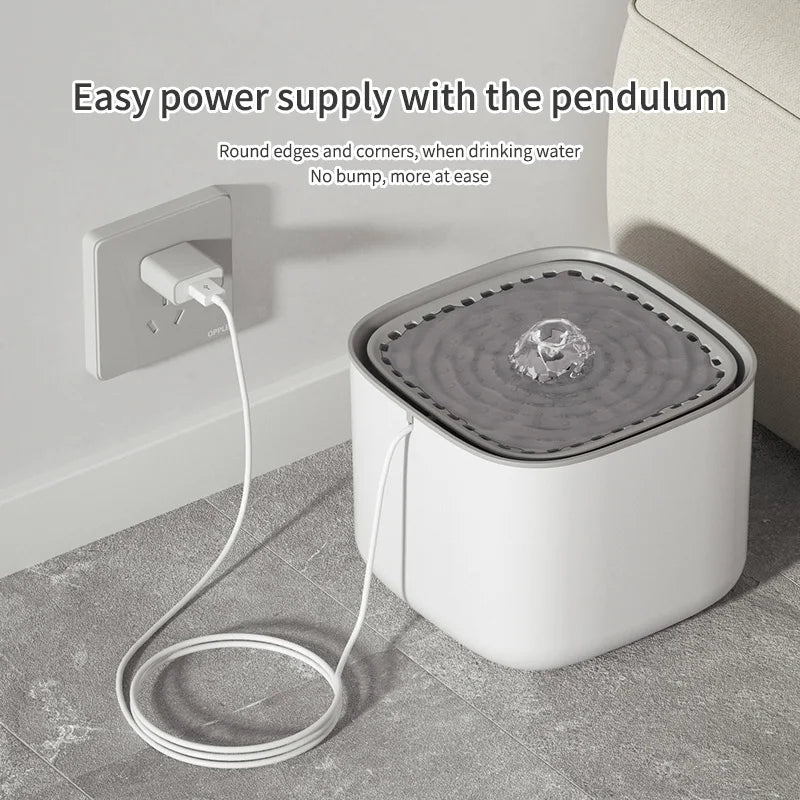 Pet Water Fountain 3L — Automatic Filtered Dispenser, alternate angle
