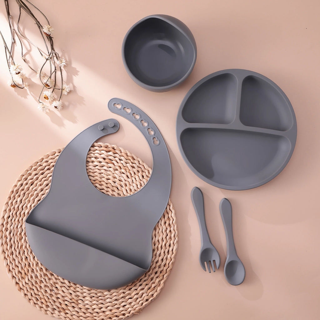Silicone Baby Feeding Set 5PCS — Gentle Mealtime Essentials, premium quality view