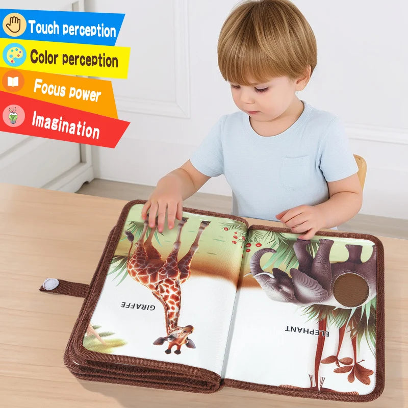 Toddler Sensory Cloth Book — For Early Animal Learning