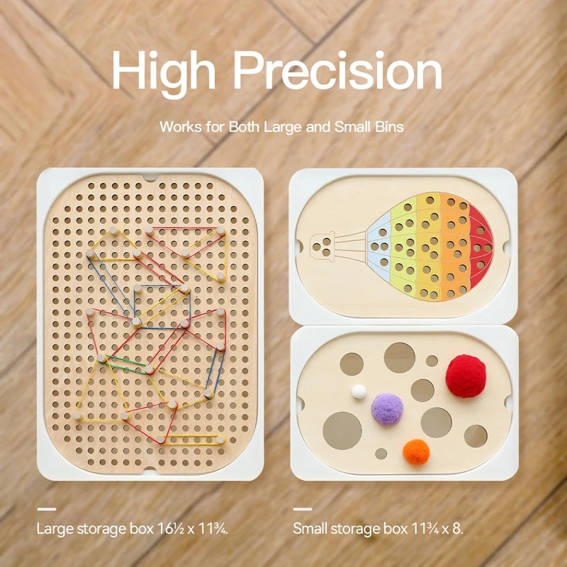 Montessori Sensory Tray Table — Early Learning Play, natural styling