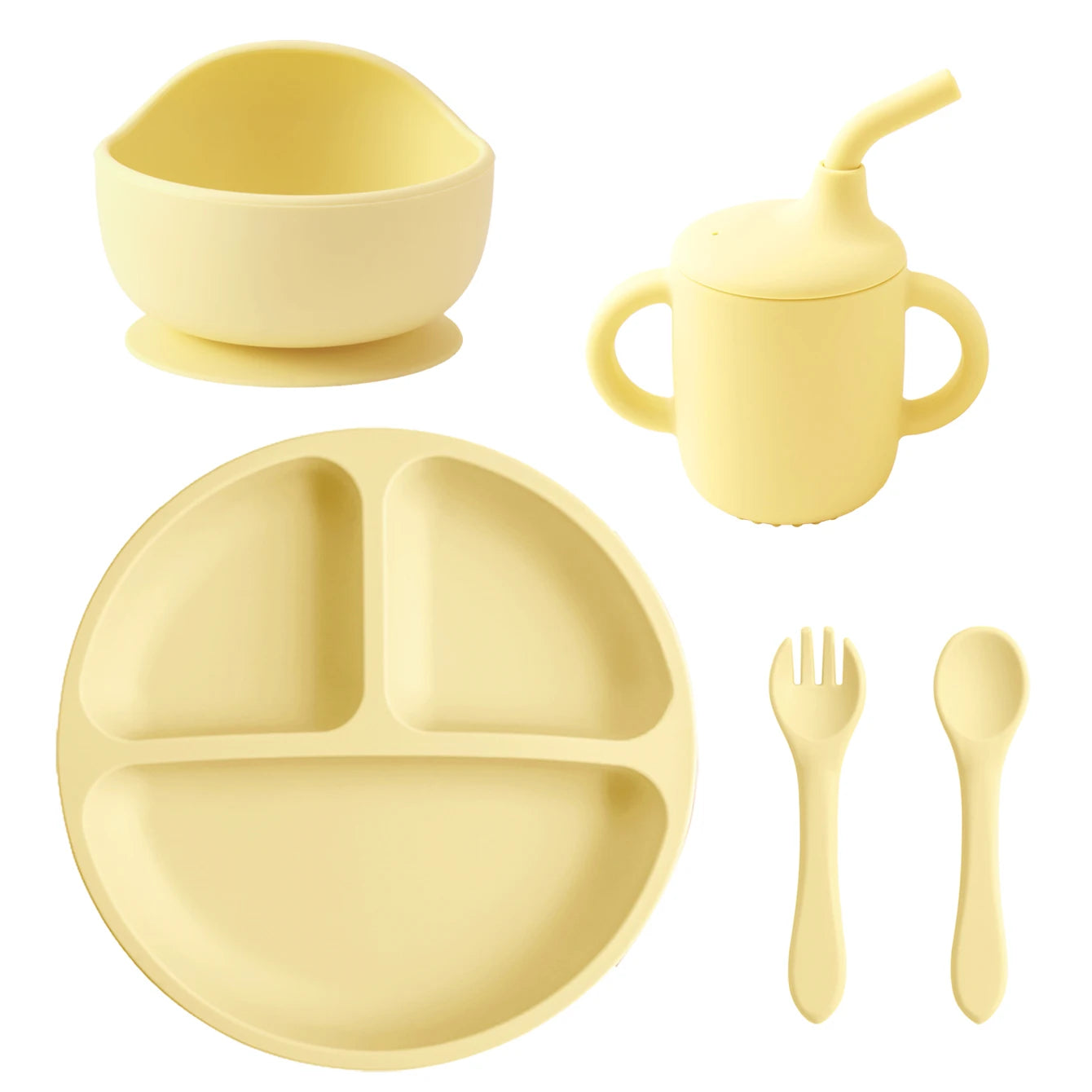 Silicone Baby Feeding Set 5PCS — Mess-Free & Learning, ambient mood shot