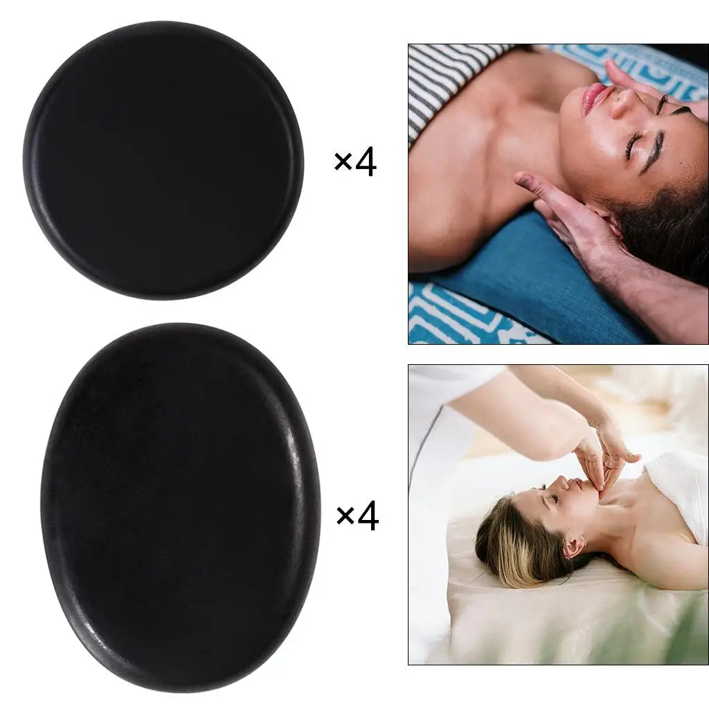 Hot Stone Massage Set — At-Home Spa Relaxation, natural styling