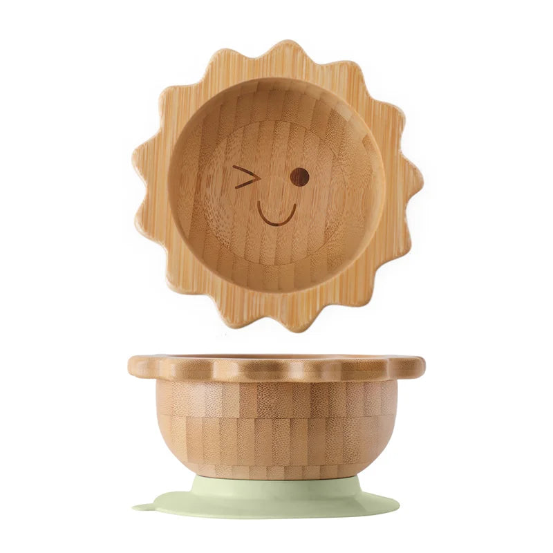 Bamboo Baby Feeding Set — Sun Plate & Suction Bowl, premium quality view