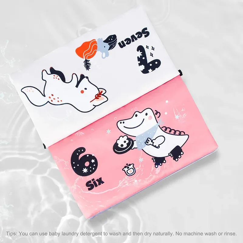 Baby Cloth Book with Mirror — Soft Sensory Play, natural styling