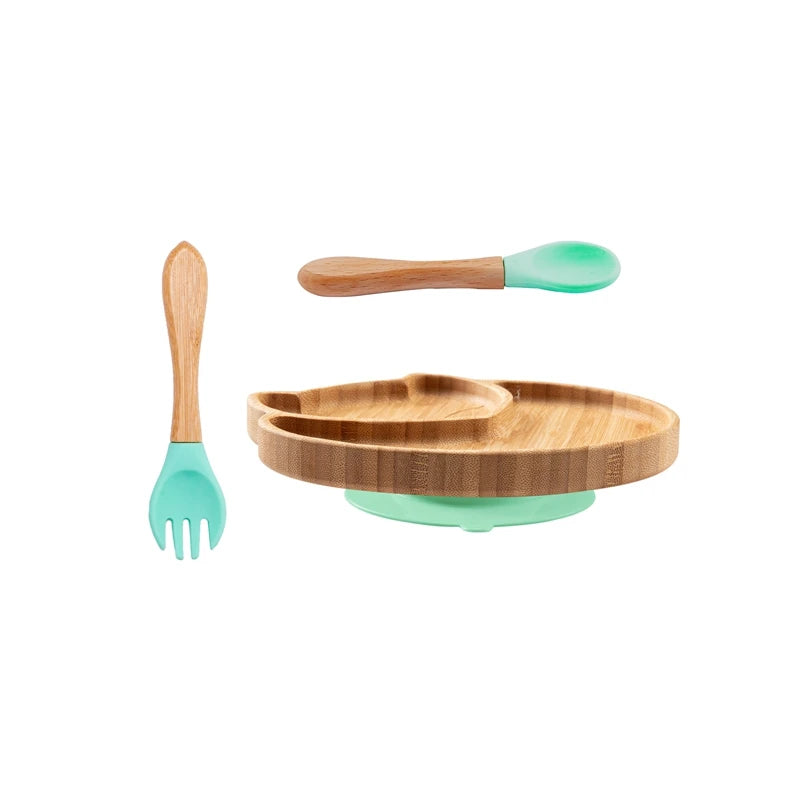 Bamboo Fox Tableware Set — BPA-Free Infant Feeding, elegant display