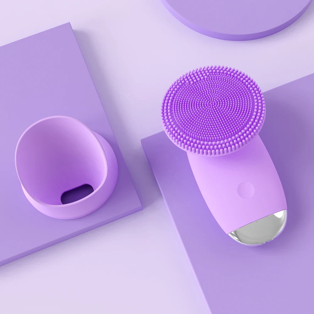 Sonic Facial Cleansing Brush — Gentle Pore Purifier, soft texture detail