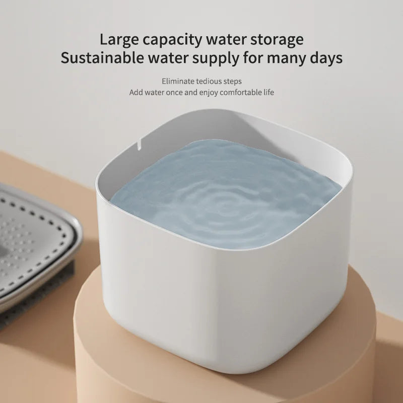Pet Water Fountain 3L — Automatic Filtered Dispenser, natural styling