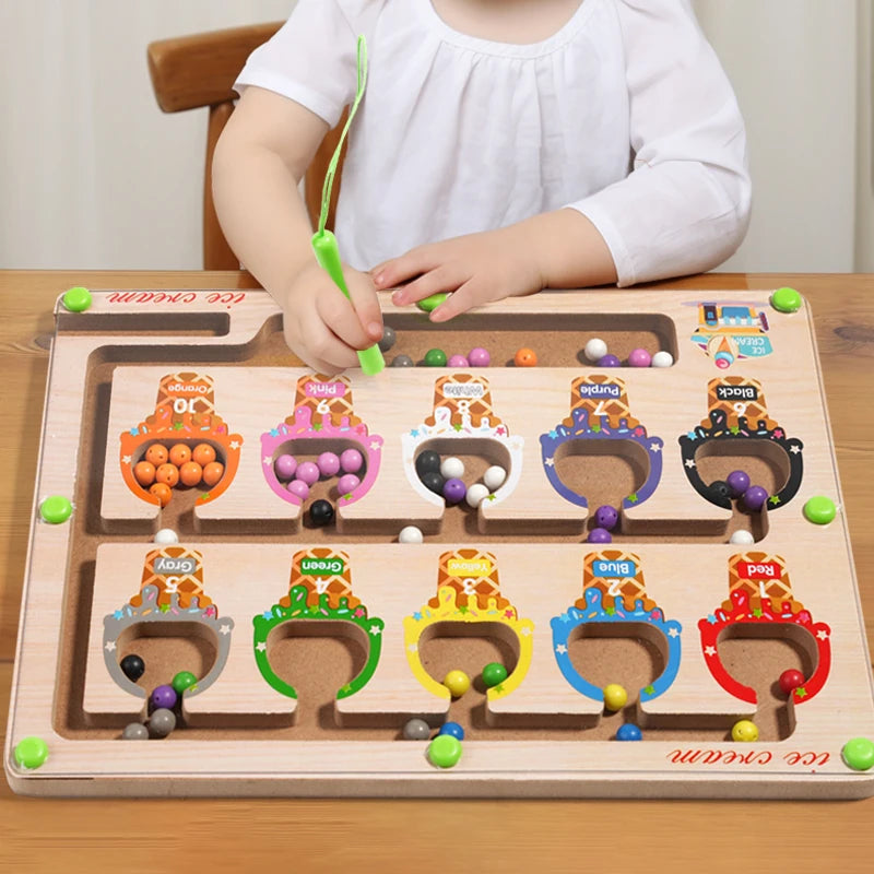Montessori Ice Cream Maze — Gentle Skill Building, alternate angle