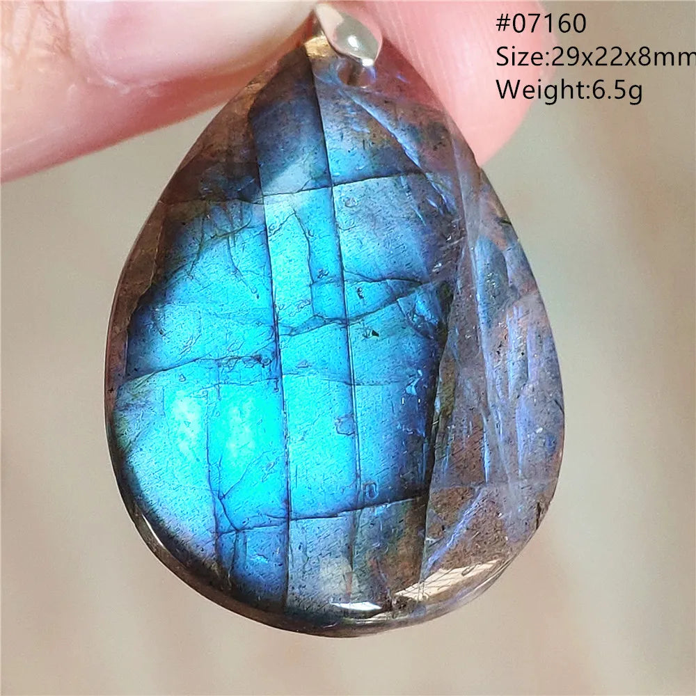 Labradorite Teardrop Pendant — A Soothing Blue Gemstone, ambient mood shot