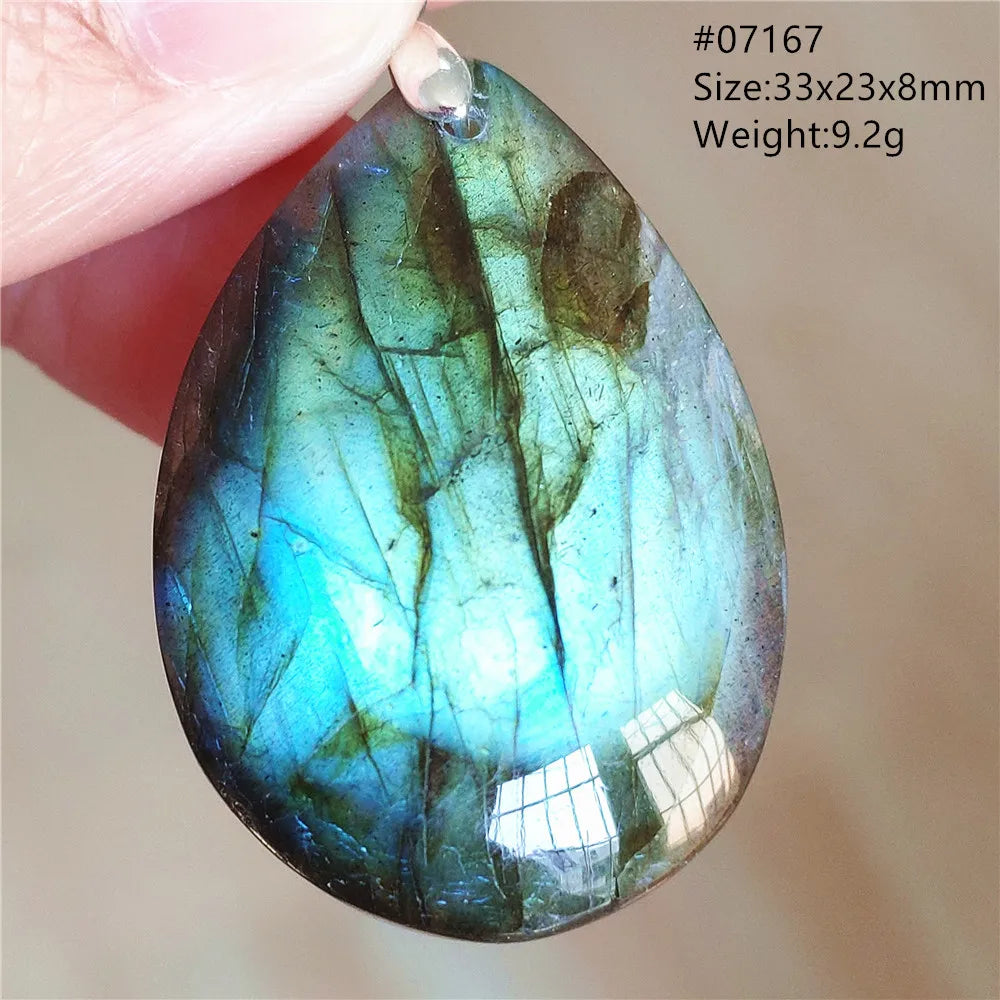Labradorite Teardrop Pendant — A Soothing Blue Gemstone, thoughtful detail