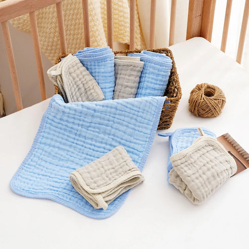 6-Piece Muslin Baby Washcloth Set — Gentle & Soft