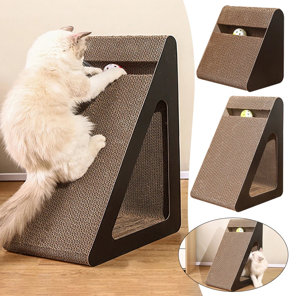 Cat Scratcher & Play Toy — Durable Cardboard Design