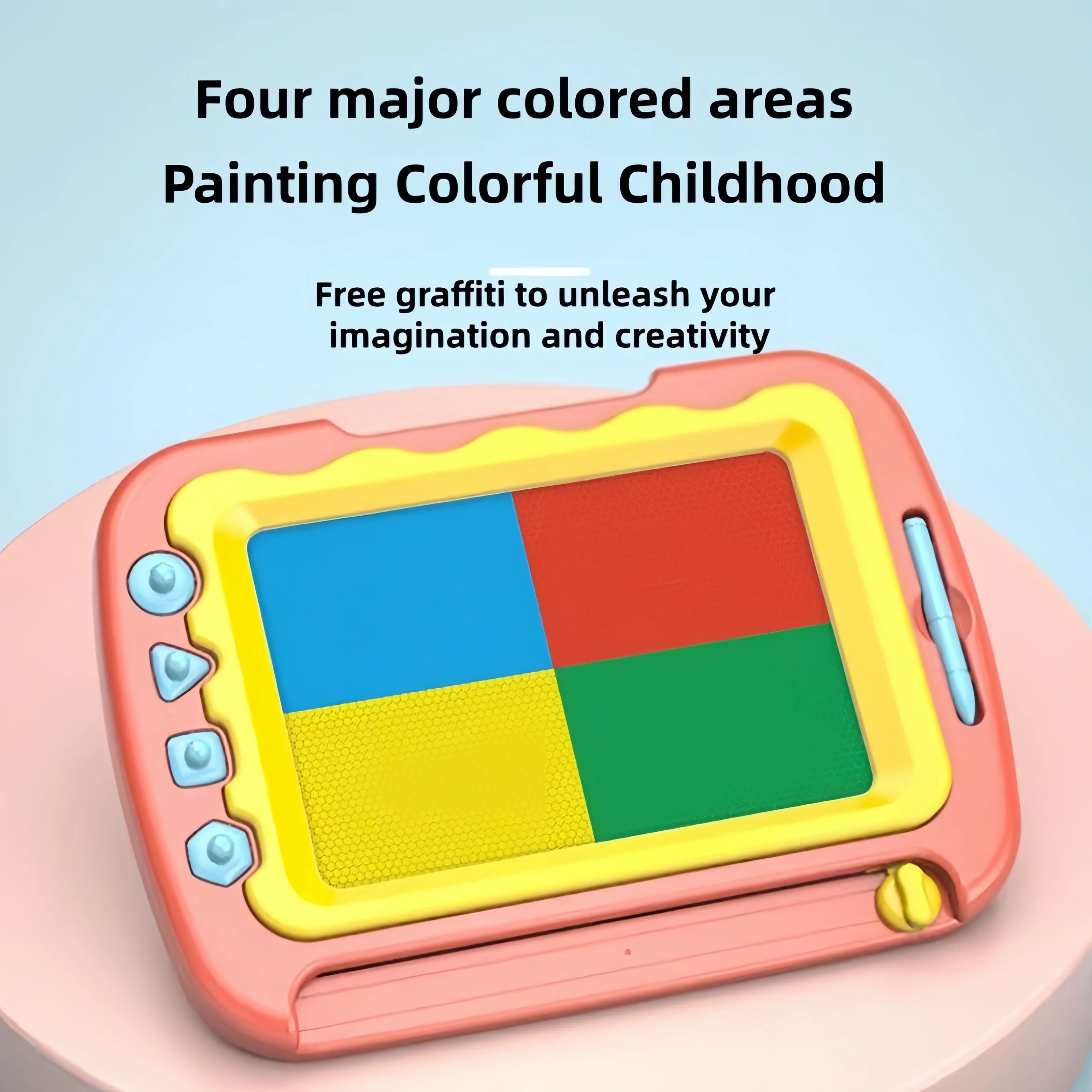 Large Kids' Magnetic Drawing Board — Colorful Erasable Fun, lifestyle setting