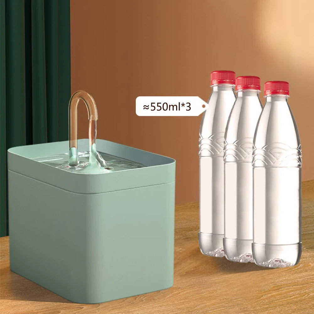 Pet Water Fountain — Ultra-Quiet 1.5L Fresh Flow, natural styling