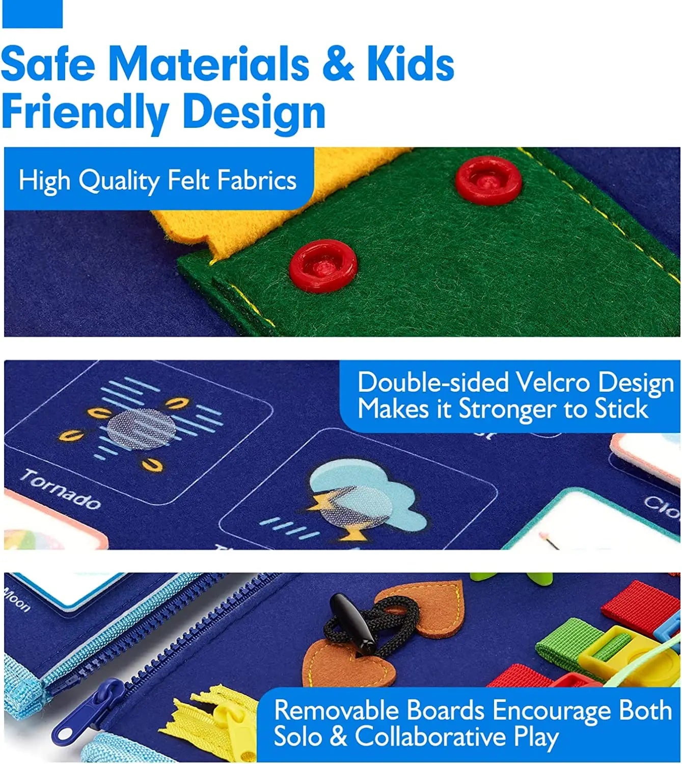 Montessori Quiet Book — Early Skills for Toddlers, premium quality view