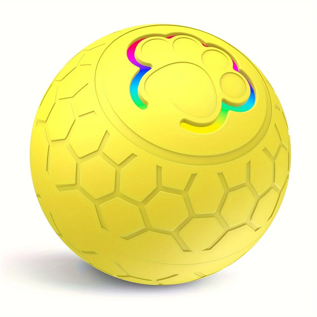 Interactive Pet Ball — Colorful Lights & Movement, elegant display