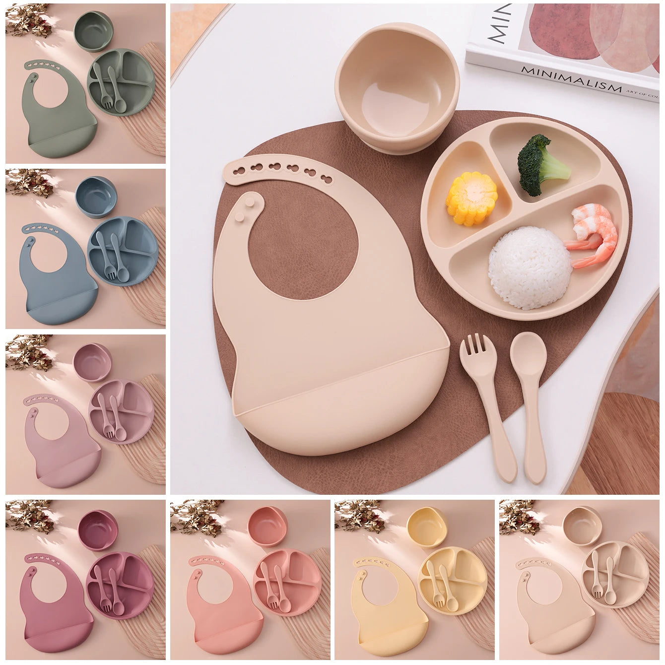 Silicone Baby Feeding Set 5PCS — Gentle Mealtime Essentials