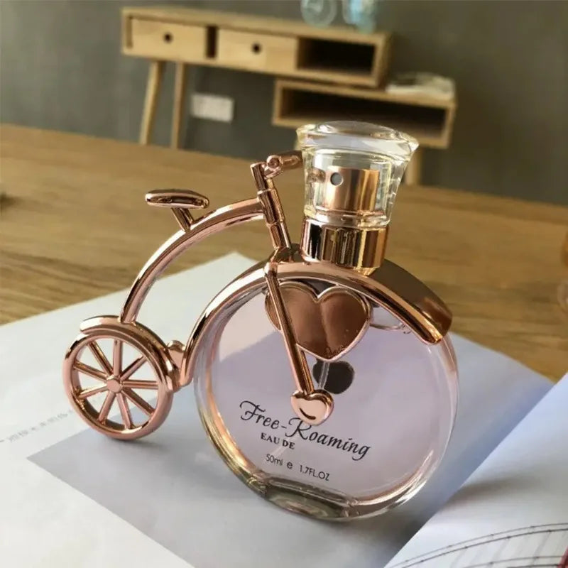 Bicycle Design Perfume — Romantic Floral Scent Gift, close-up detail