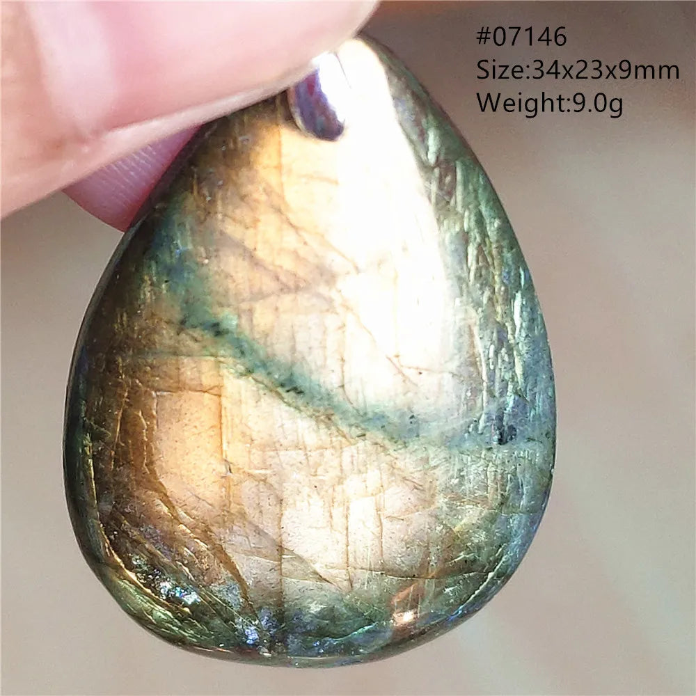Labradorite Teardrop Pendant — A Soothing Blue Gemstone, elegant display