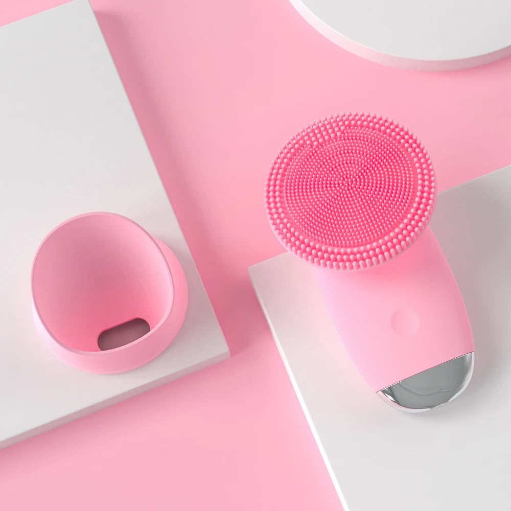 Sonic Facial Cleansing Brush — Gentle Pore Purifier, side view
