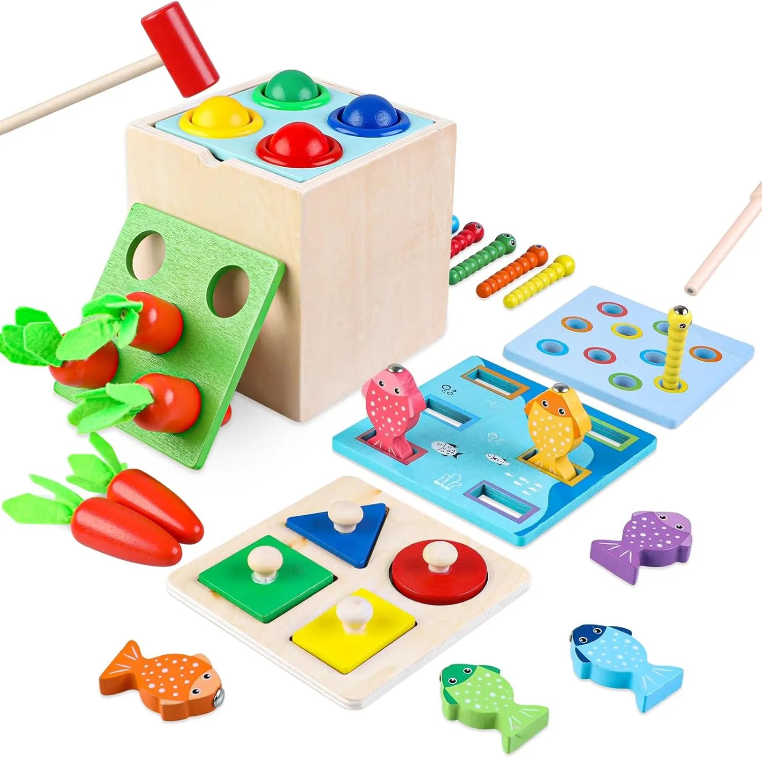 Wooden Montessori Activity Kit — Early Toddler Play