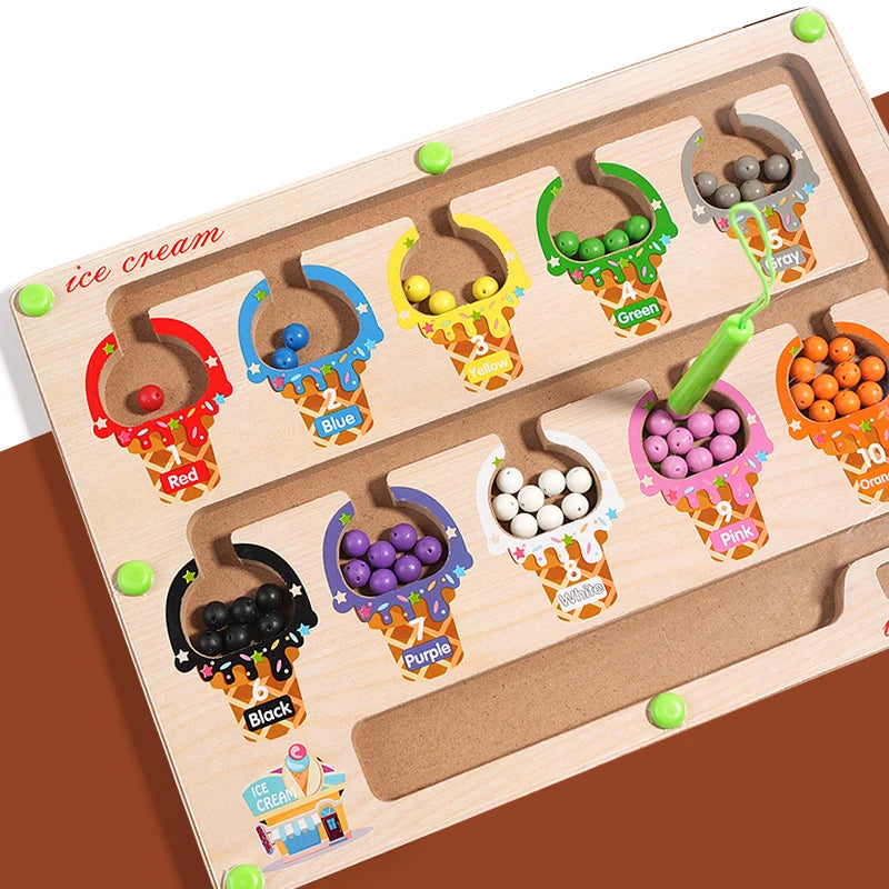 Montessori Ice Cream Maze — Gentle Skill Building, natural styling