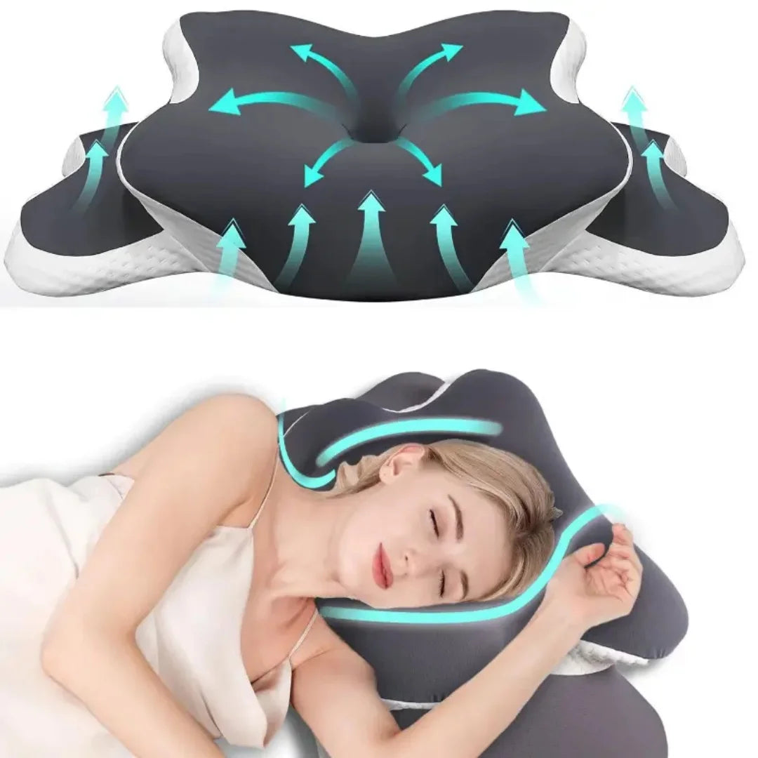 Memory Foam Pillow — Ergonomic Neck Support, soft texture detail