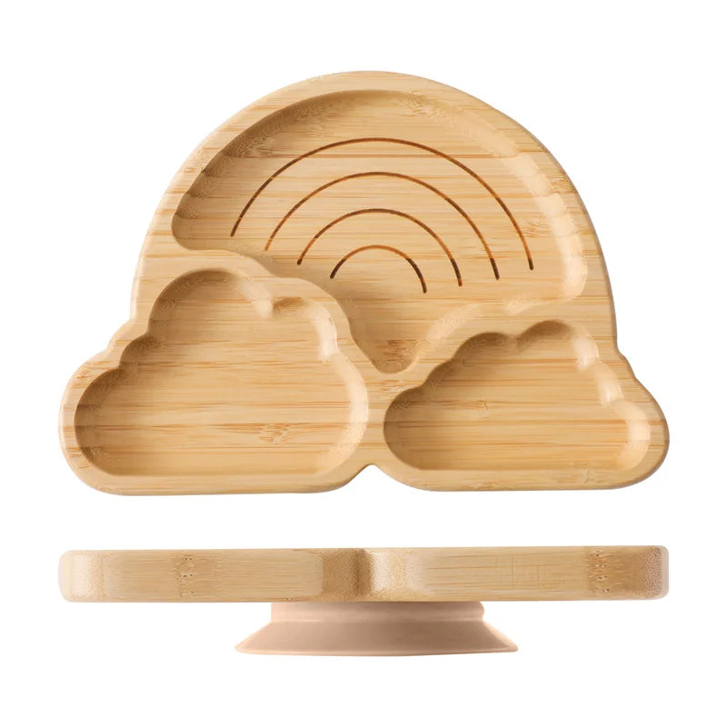 Bamboo Baby Feeding Set — Sun Plate & Suction Bowl, cozy moment