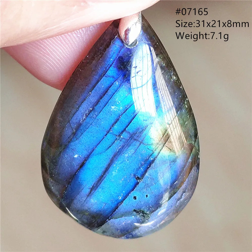 Labradorite Teardrop Pendant — A Soothing Blue Gemstone, natural styling