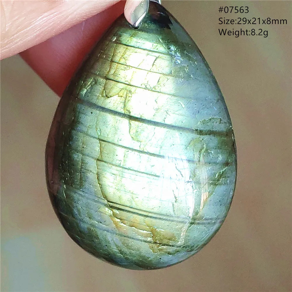 Labradorite Teardrop Pendant — A Soothing Blue Gemstone, thoughtful detail