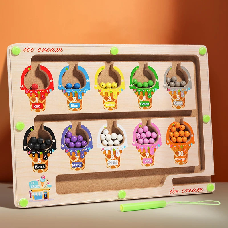 Montessori Ice Cream Maze — Gentle Skill Building, close-up detail