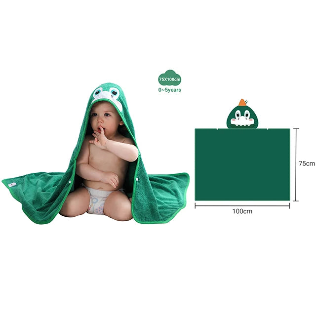Bamboo Hooded Baby Towel — Gentle Lion Wrap, gift-ready presentation