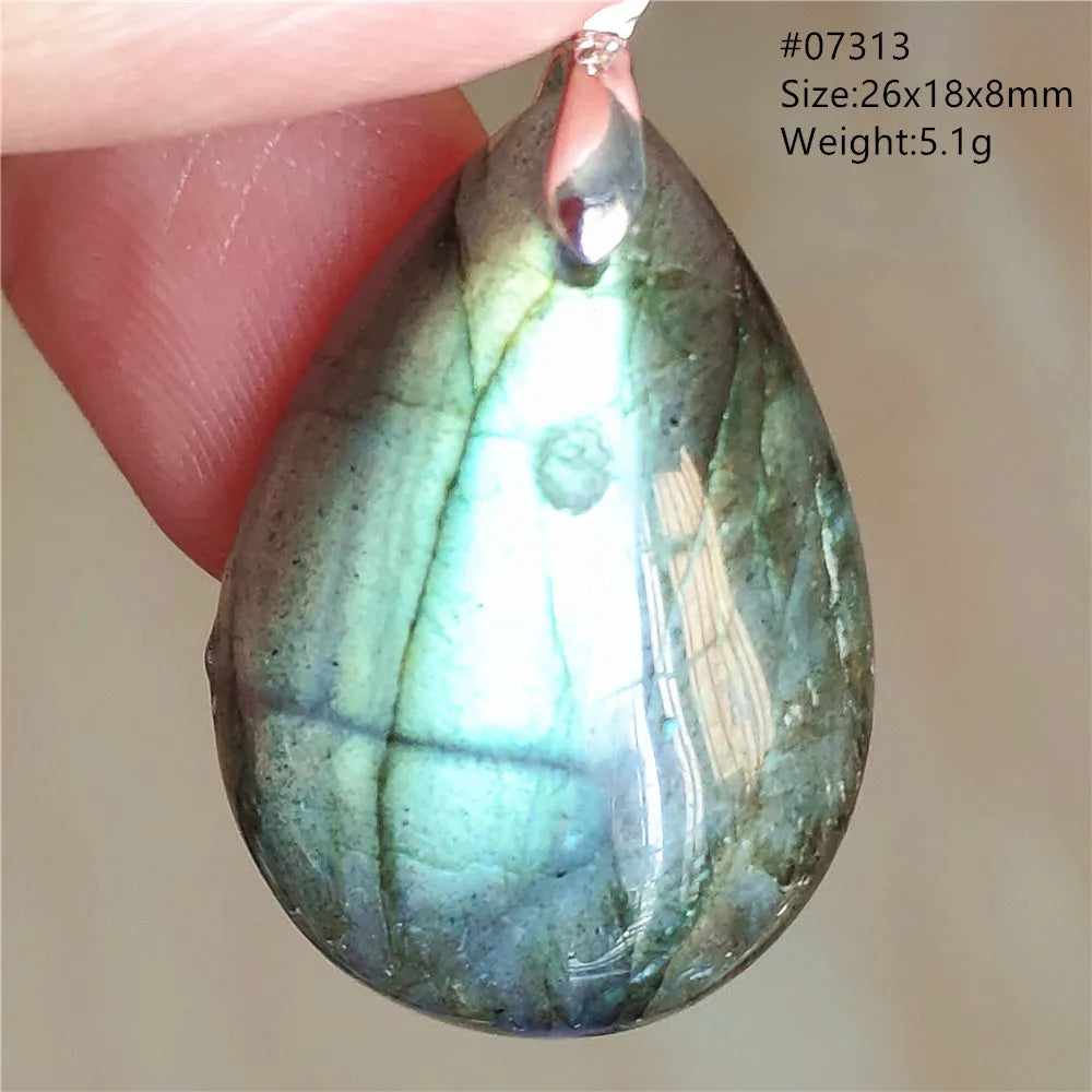 Labradorite Teardrop Pendant — A Soothing Blue Gemstone, natural styling