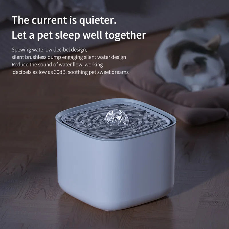 Pet Water Fountain 3L — Automatic Filtered Dispenser, lifestyle setting