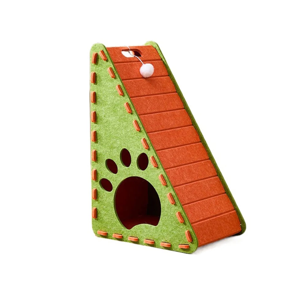 Felt Cat Scratcher — Cozy Hideaway & Play, soft texture detail