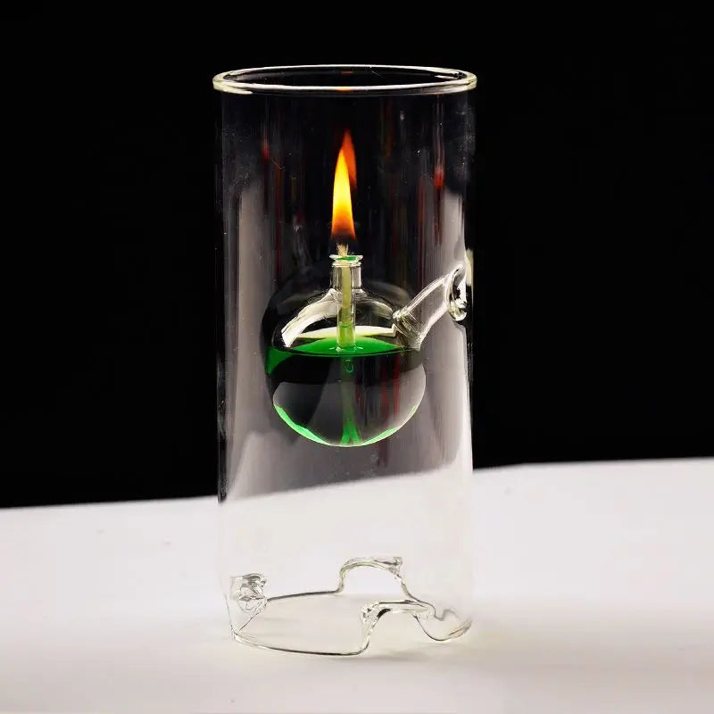 Glass Oil Lamp — Gentle Ambiance for Your Home, alternate angle