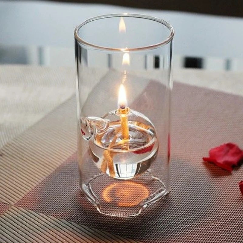 Glass Oil Lamp — Gentle Ambiance for Your Home