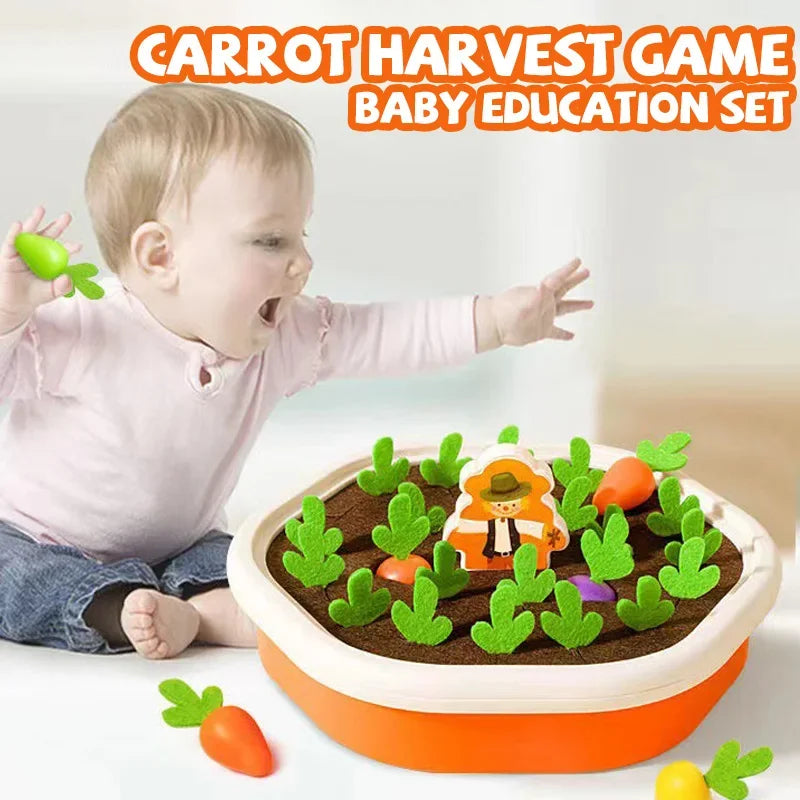 Montessori Carrot Harvest Game — Early Learning Toy, alternate angle