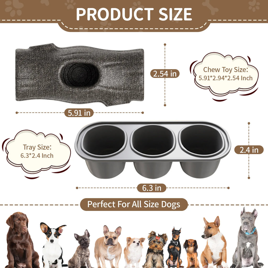 Durable Dog Treat Toy — Calming Frozen Enrichment, close-up detail