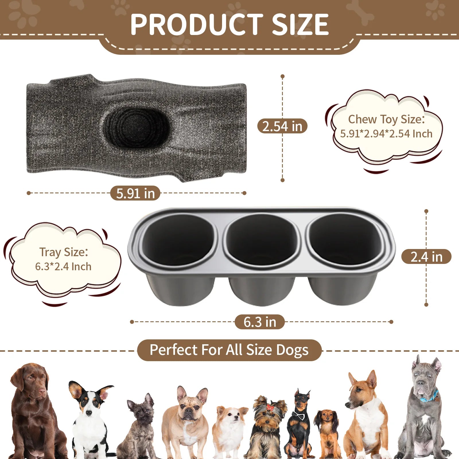 Durable Dog Treat Toy — Calming Frozen Enrichment, close-up detail