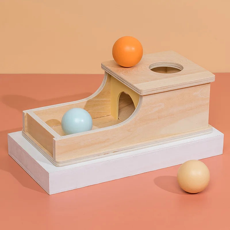 Montessori Rolling Ball Drum — Early Learning & Sensory Play, side view