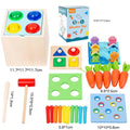 Wooden Montessori Activity Kit — Early Toddler Play, lifestyle setting