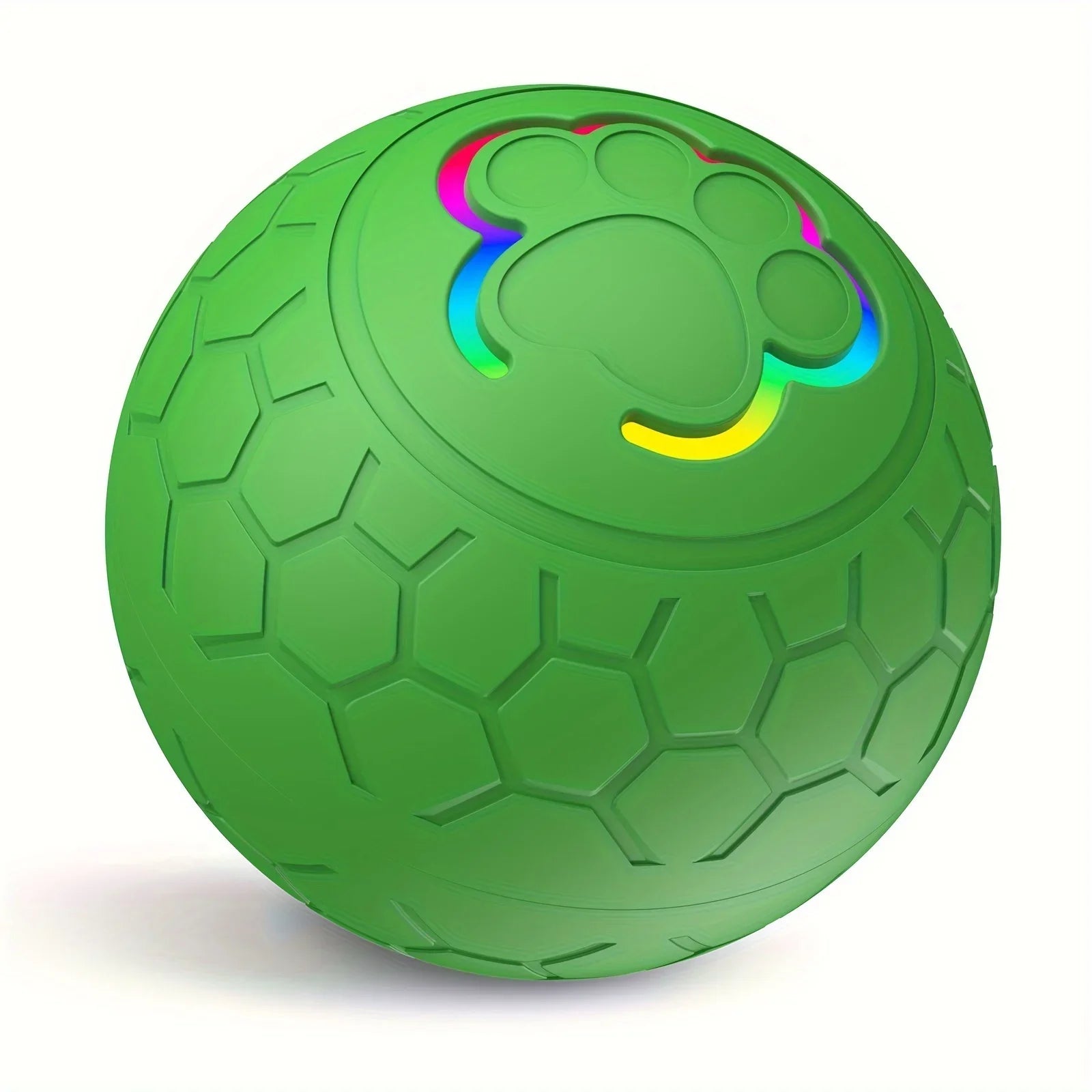 Interactive Pet Ball — Colorful Lights & Movement, soft texture detail