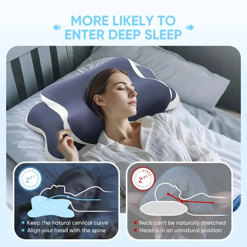 Memory Foam Pillow — Ergonomic Neck Support, lifestyle setting