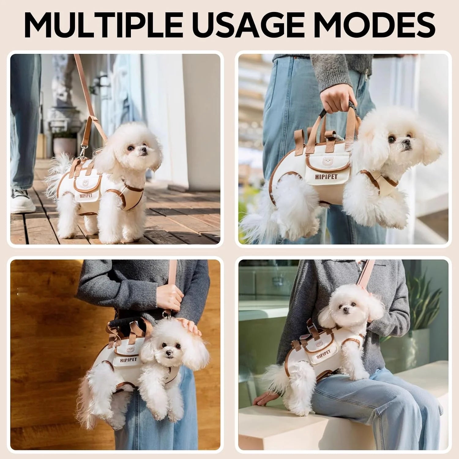 Dog Carrier Bag — Gentle Journeys for Small Pets, lifestyle setting