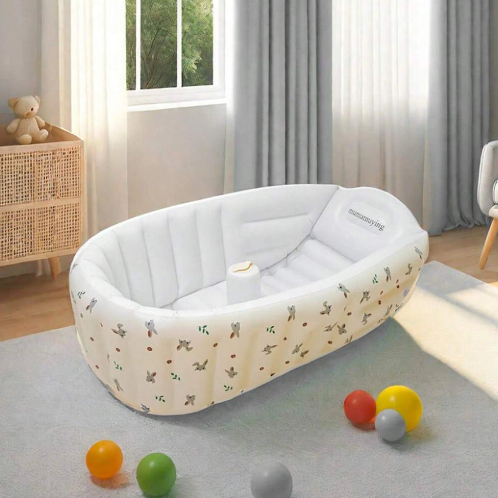Inflatable Baby Bathtub — Gentle Bath Time, soft texture detail