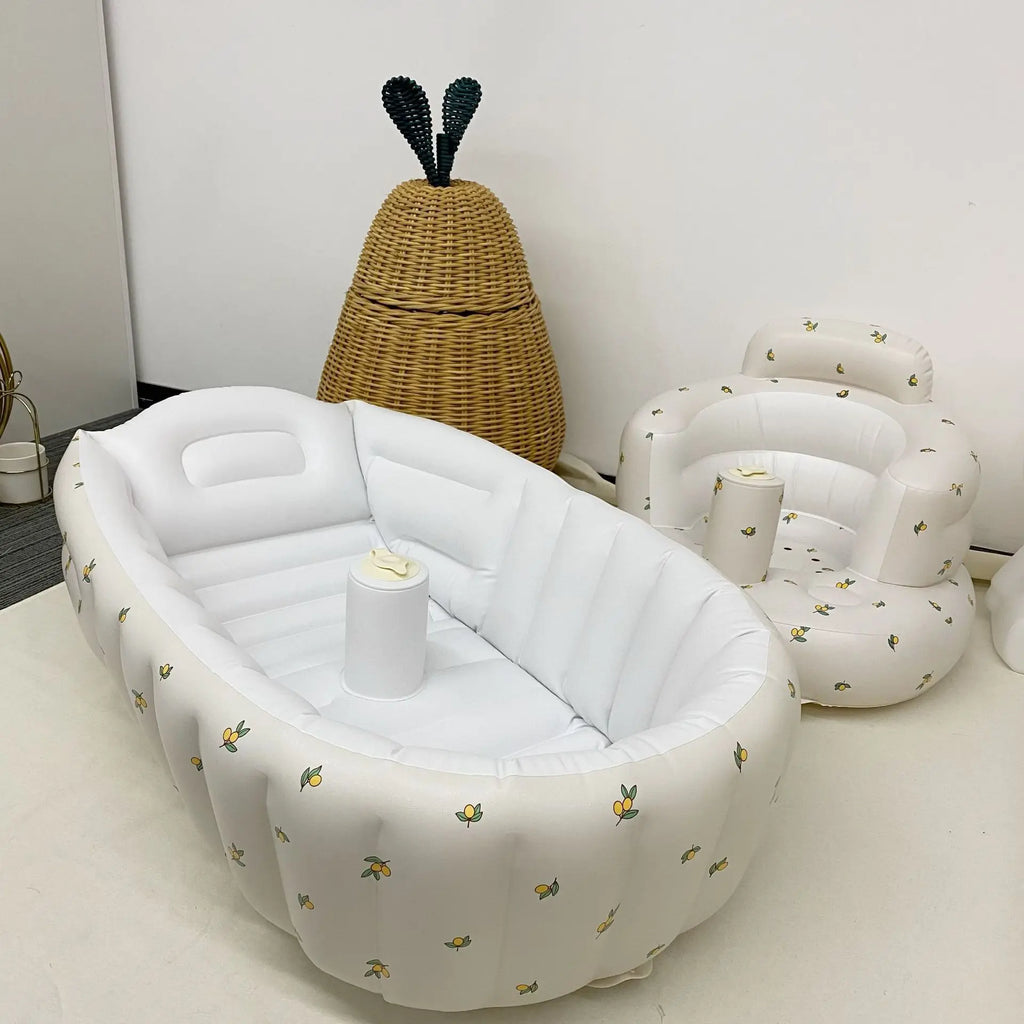 Inflatable Baby Bathtub — Gentle Bath Time, natural finish