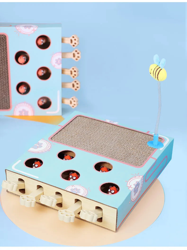 Cat Whack-a-Mole Scratcher — Engaging Playtime, soft texture detail